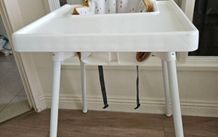 high chair with tray and cushion