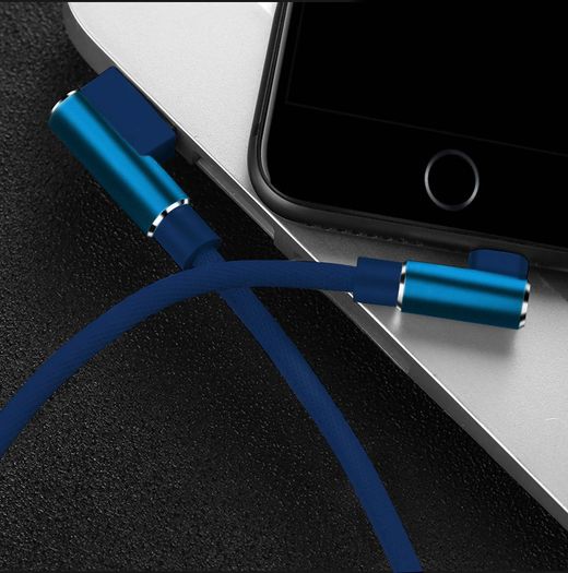 NOHON 3M Apple 3A Lightning Fast Charger & Data Sync 90 Degree Elbows Nylon Braided Cable (Brand New/Warranty)
