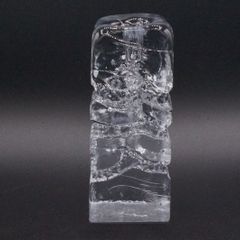 Vintage Ingrid Glasshutte Crystal Ice Block Vase