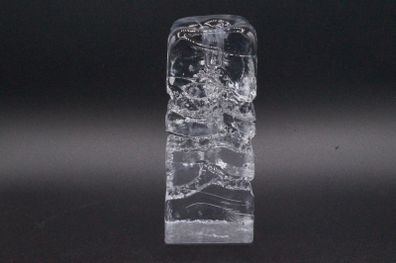 Vintage Ingrid Glasshutte Crystal Ice Block Vase