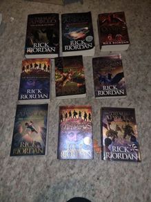 Nine Percy Jackson novels.