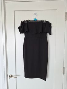Black bardot dress