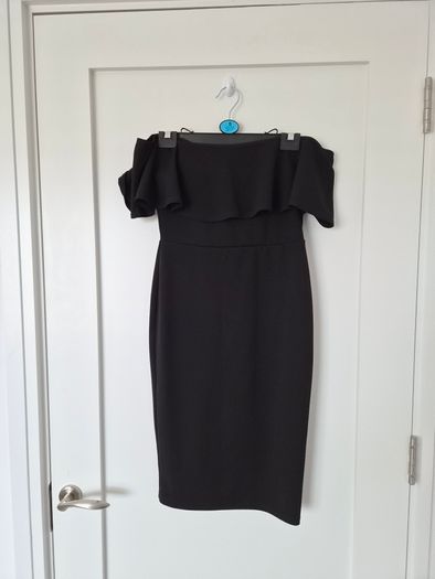 Black bardot dress
