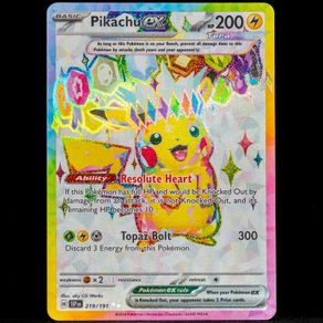 Pikachu EX 219/191 Ultra Rare Holo Surging Sparks Pokemon Card Scarlet Violet