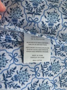 Blue tablecloth