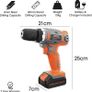 13Pc Cordless Drill Driver 18V/20V-Max Lithium-Ion, Electric Screwdriver, Accessory Kit, LED Work Light, Quick Change Battery & Charger Included (FREE POSTAGE) Image 3