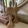 New 37cm high wood effect pumpkin finial with whitewash finish Image 6