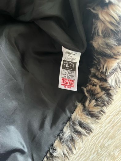 Faux fur animal print coat 10/11