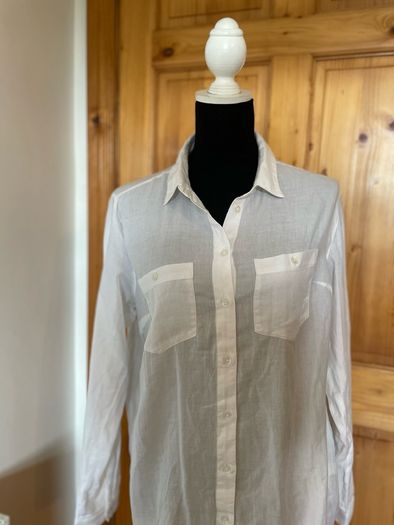 Oasis white blouse long short sleeve size 14 - New with tags