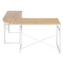 Stylish Oak/White L-Shaped Desk Image 3