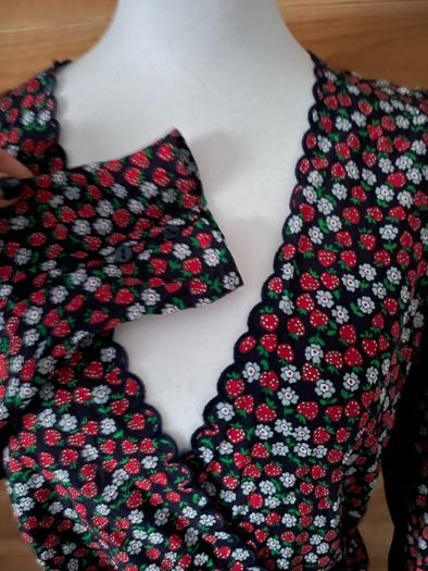 &other stories wrap around dress flowers pattern long sleeve new size 10