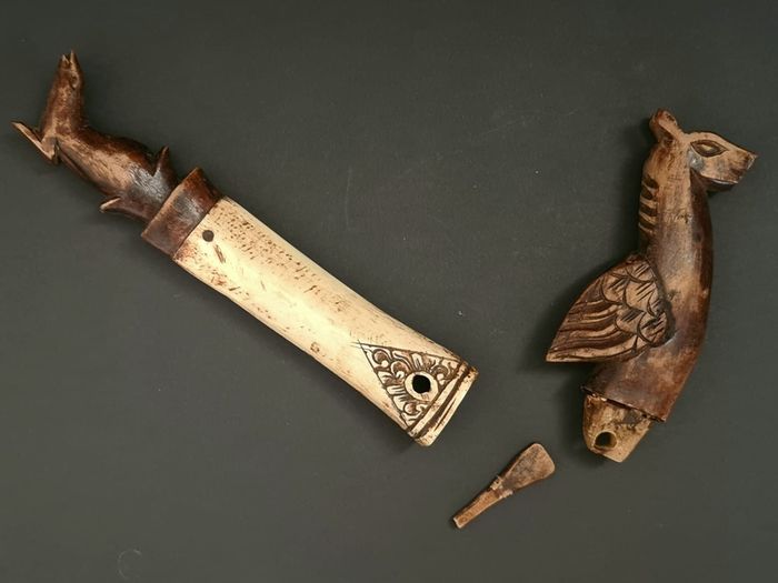Handcrafted Old Indonesian Ornament, Medicine Holder