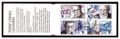 2004 Ireland Irish Winners of the Nobel Prize Stamp Booklet with First Day of Issue Cancel