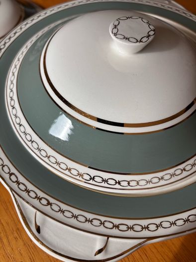 Vintage pair of Adams Micratec bowls with lids