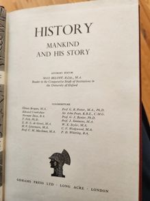 History. Mankind And His History. Edited By Max Beloff 1948 Hardback In Good Condition.