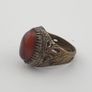 Ancient Brass Handmade With  Eyes Agate Gemstone Ring Image 4