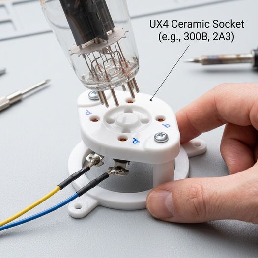 tube UX4 ceramic socket holder