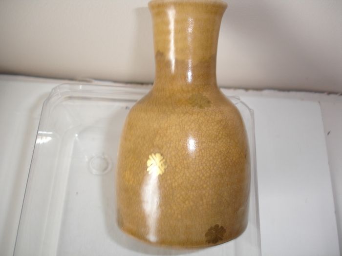 Vintage Crackle Glaze  Sake Bottle
