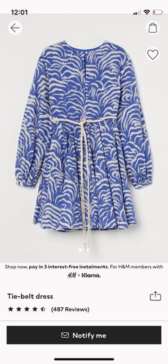 H&M dress (sold out online)