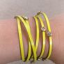 Yellow Real Leather Bracelet Image 2