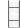 Shower Door Tempered Glass 91x195 cm Black Image 3