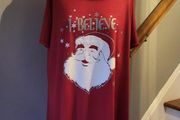Yours red 'I believe' Xmas top, Size 20