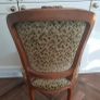 Beautiful French antique louis xv dining chairs 4. green material Image 4