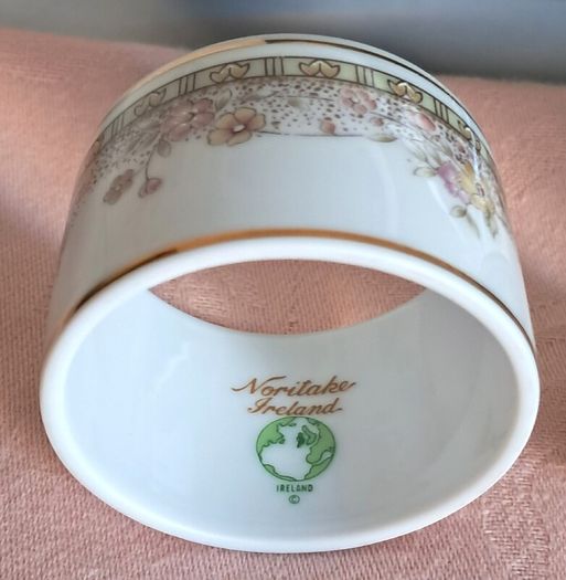 Vintage Noritake Hand Painted Ceramic Napkin Rings