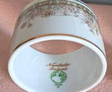 Vintage Noritake Hand Painted Ceramic Napkin Rings