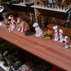 collection of dog ornaments