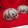 Retro glass lampshades decorated with an iris flower motif Image 2