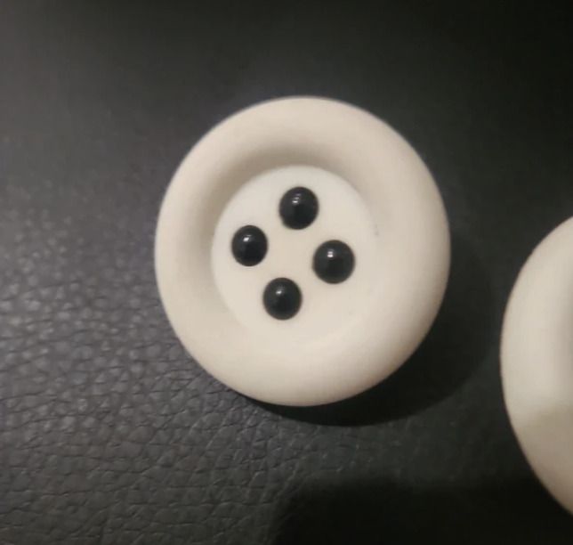 Vintage Button Earrings 1980s