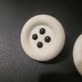 Vintage Button Earrings 1980s Image 3