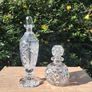 Magnificent Pair of Vintage Cut Glass Perfume Decanters Image 2