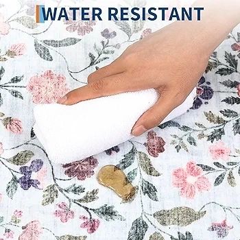 Hallway Runner Rug 60x180 cm, Floral Bedside Rugs Bedroom, Washable Farmhouse Carpet for Living Room, Low Pile Foldable Floor Mat for Kitchen, Blue