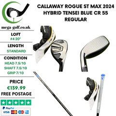 Callaway Rogue ST Max 2024 Hybrid / #4 20 Degree / Tensei Blue CR 55 Regular