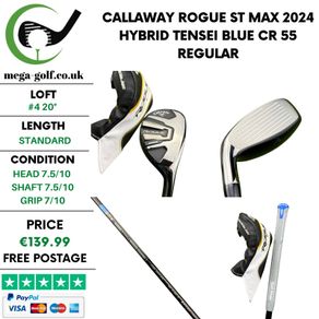Callaway Rogue ST Max 2024 Hybrid / #4 20 Degree / Tensei Blue CR 55 Regular