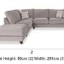 Large Corner Sofa with Footstool Image 5