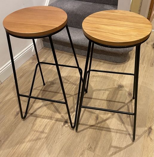 Black Metal BarStool x 2