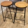 Black Metal BarStool x 2 Image 4