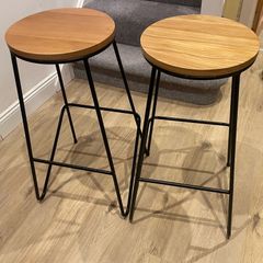 Black Metal BarStool x 2