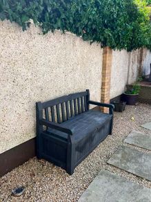 Outdoor storage bench