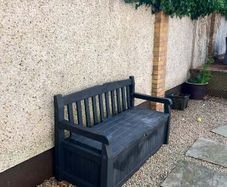 Outdoor storage bench