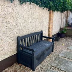 Outdoor storage bench