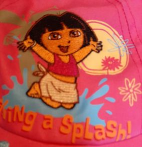 New Dora baseball cap tag attached