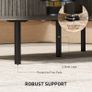 Coffee Table with Storage with Slatted Tambour Sliding Doors and Foot Pads Image 6