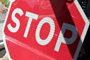 Real Metal Street Stop Sign