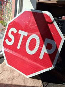 Real Metal Street Stop Sign