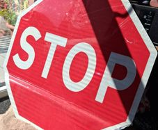 Real Metal Street Stop Sign
