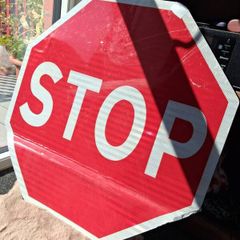 Real Metal Street Stop Sign